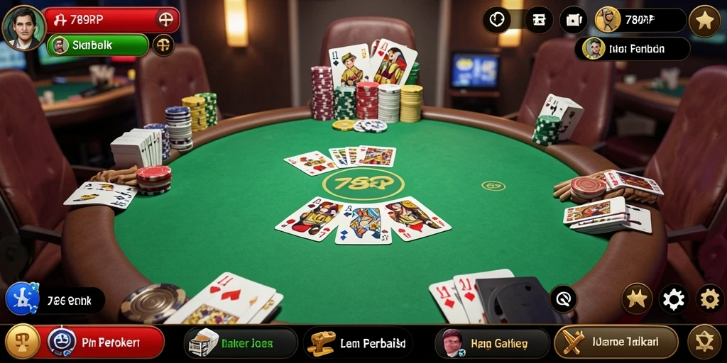 Tampilan gameplay menarik dari aplikasi Poker 789RP.
