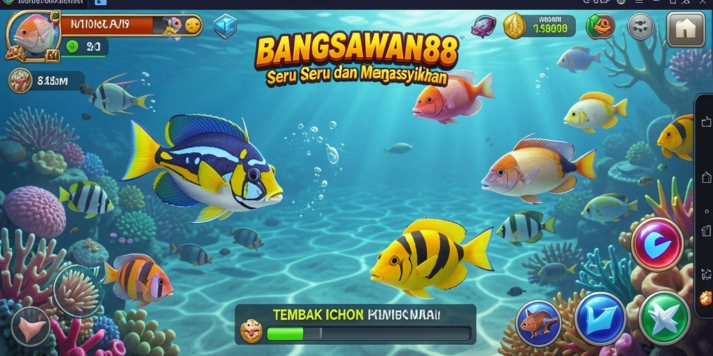 Screenshot BANGSAWAN88 menampilkan aksi menembak ikan yang seru.