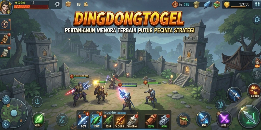 Tampilan menakjubkan dari gameplay DINGDONGTOGEL Tower Defense.