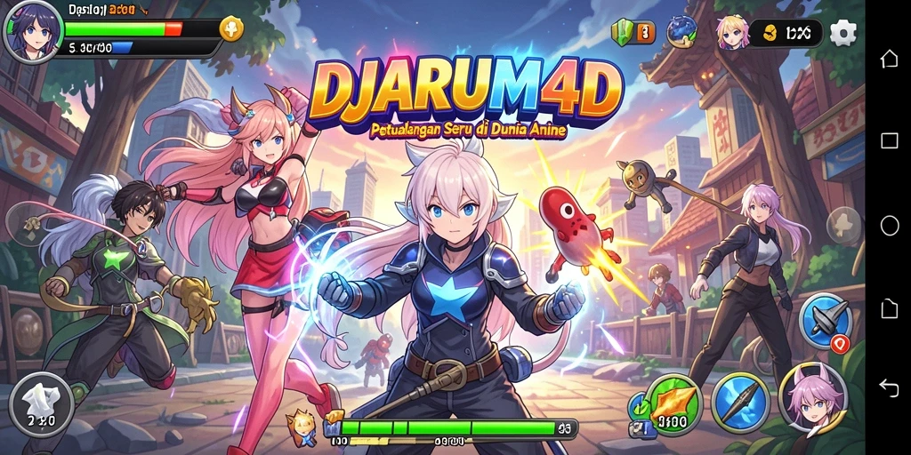 Tampilan Gameplay DJARUM4D dengan karakter Anime yang menarik.