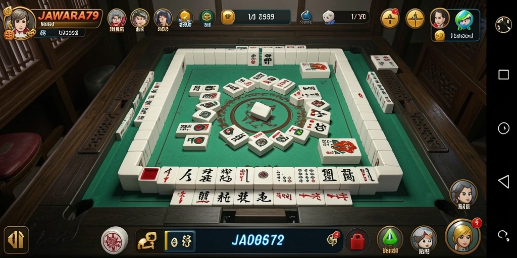 Tampilan gameplay menegangkan di JAWARA79 dengan berbagai level Mahjong.