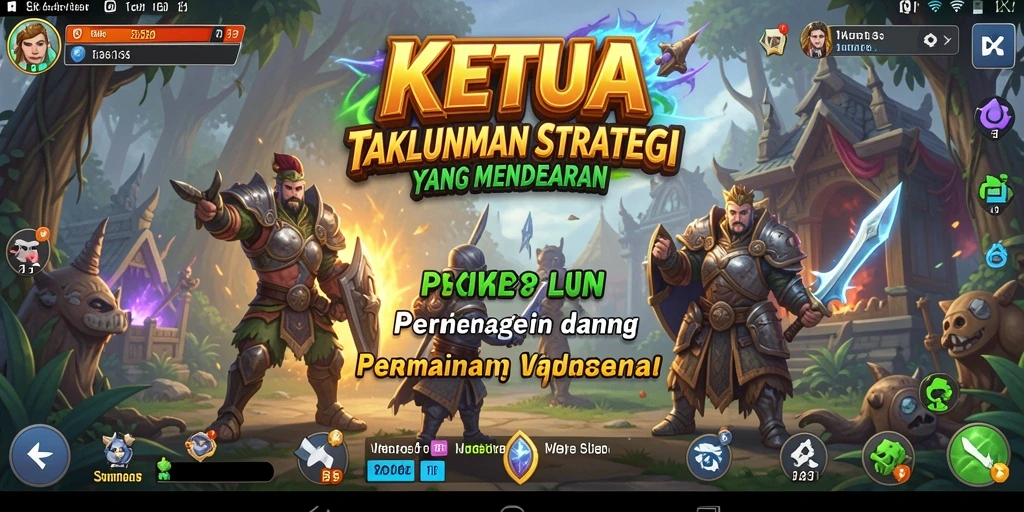 Screenshot gameplay KETUA menunjukkan momen mendebarkan dalam strategi pertempuran.