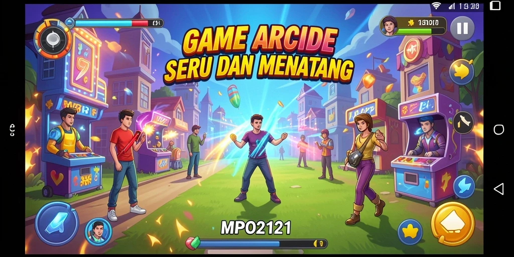 Tangkapan layar gameplay MPO2121 yang menunjukkan aksi mendebarkan di dalam game Arcade.