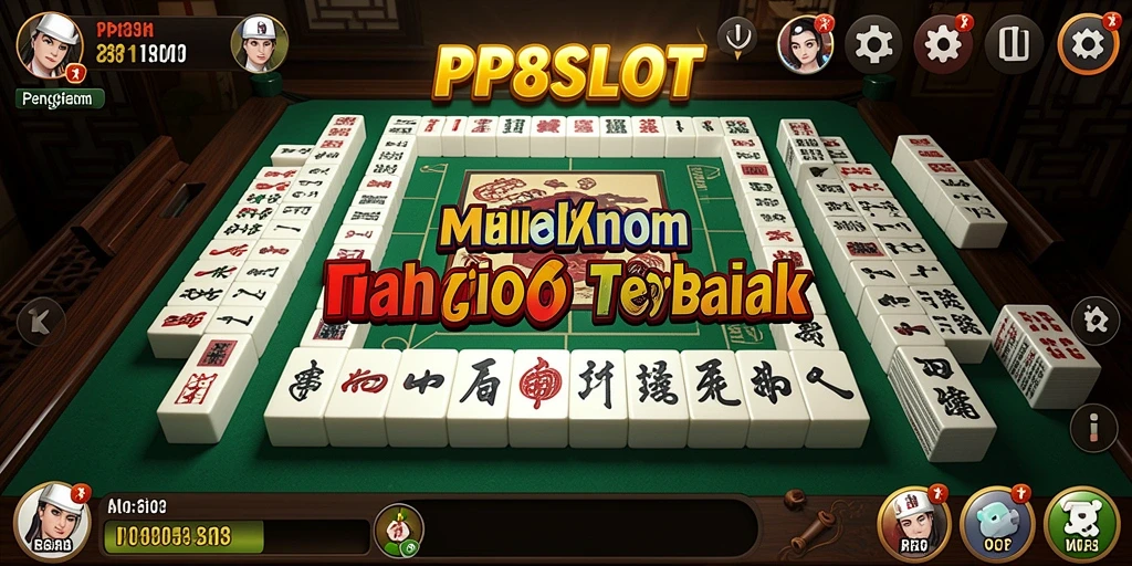 Tampilan gameplay menarik dari PP8SLOT yang menampilkan desain ubin Mahjong.