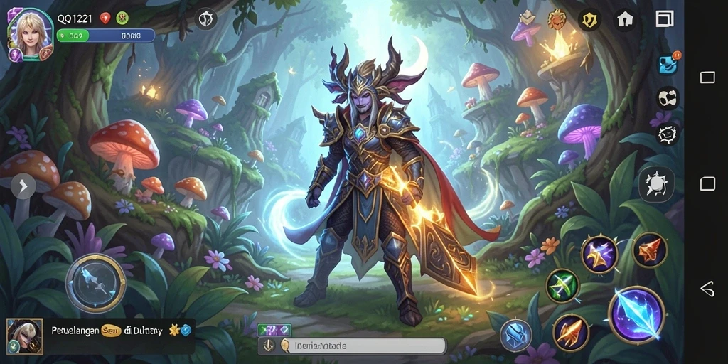 Screenshot utama QQ1221 menunjukkan momen petualangan yang seru dan grafis yang menakjubkan.