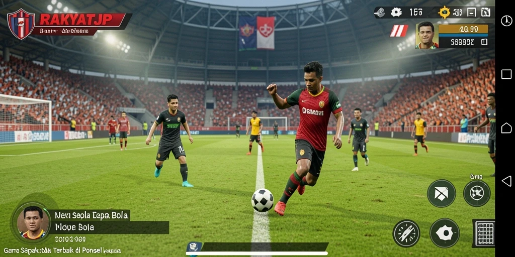 Tangkapan layar RAKYATJP menampilkan aksi menarik di lapangan sepak bola.