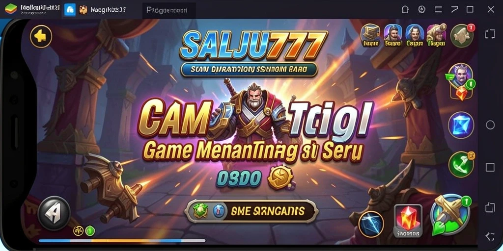 Tampilan menarik dari gameplay SALJU777 dalam pertempuran strategi.