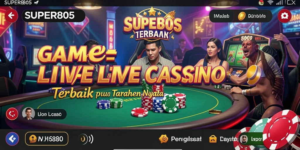 Tampilan gameplay <strong>SUPER805</strong> yang menarik dan interaktif seperti kasino nyata.